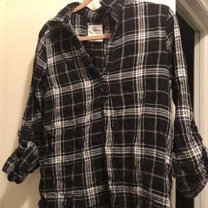 Black and white flannel